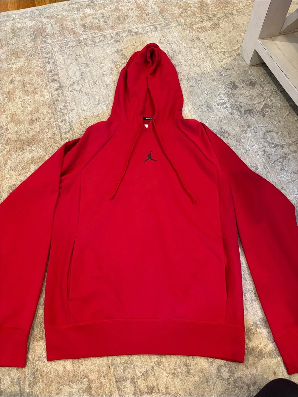 Jordan Red Hooded Sweatshirt with Black Jumpman
